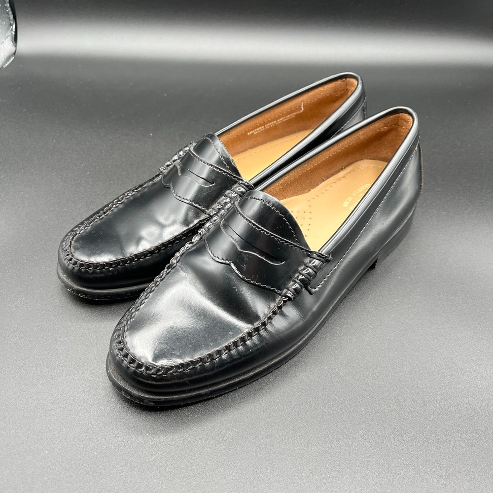 G.H. Bass & Co. Weejuns Shoes Womens 7 Black Leather Round Toe Penny Loafer